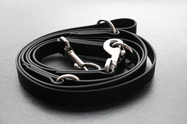 BioThane® Führleine 3-fach verstellbar 2,5m/19mm Farbe schwarz