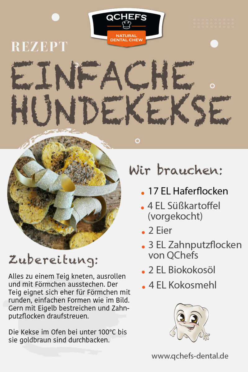 QCHEFS Natürliche Zahnpflege für Hunde bei finessen4dogs Rezepte für Hundeleckerchen