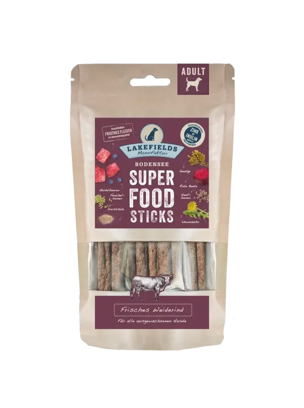 Lakefields SUPERFOOD Premium STICKS vom Weiderind (130g**)