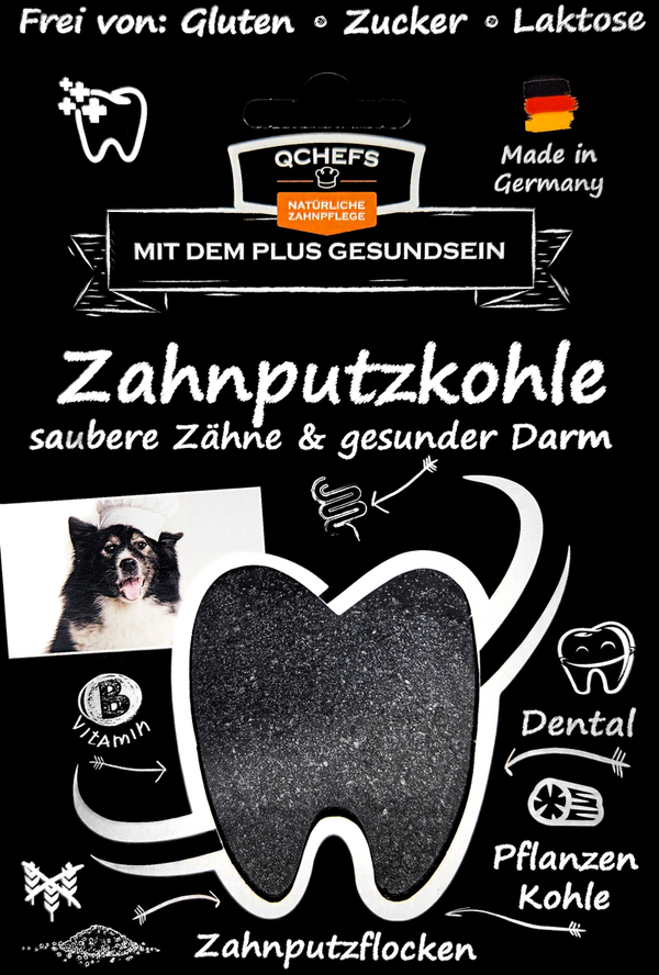QCHEFS Zahnputzkohle (80g**)