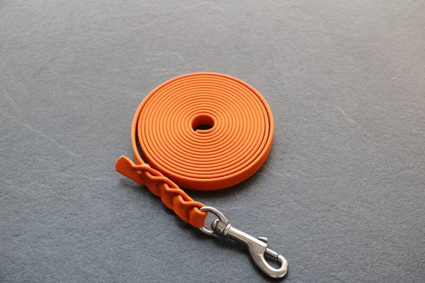 BioThane® Schleppleine Länge 3m, Breite 13mm, Farbe Dunkelorange