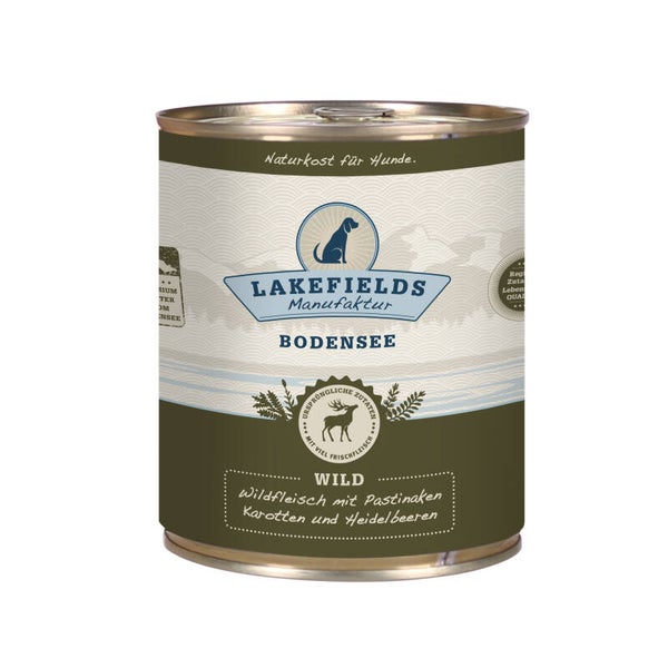 Lakefields Dosenfleisch-Menü Wild für ausgewachsene Hunde (800g*)