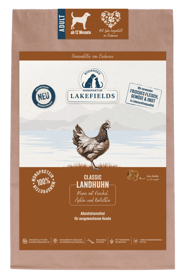 Lakefields Adult Trockenfutter Menü Huhn (2,5kg*)