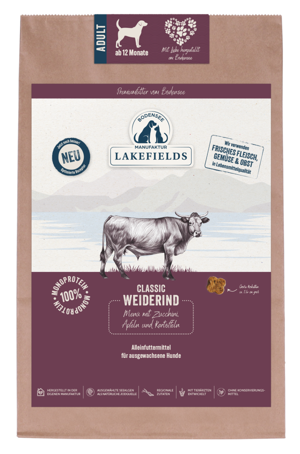 Lakefields Adult Trockenfutter Menü Rind (10kg*)