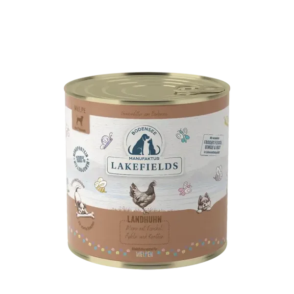 Lakefields Nassfutter Menü Huhn für Welpen (6x800g**)