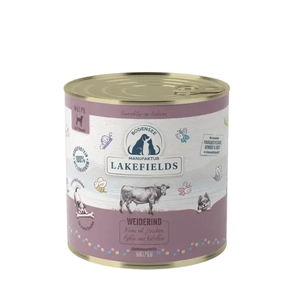 Lakefields Nassfutter Menü Rind für Welpen (6x800g**)