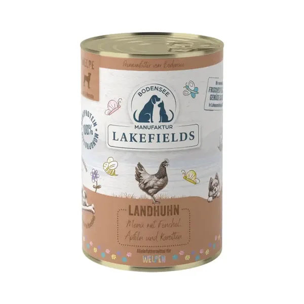 Lakefields Nassfutter Menü Huhn für Welpen (6x400g**)