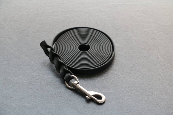 BioThane® Schleppleine Länge 3m, Breite 13mm, Farbe schwarz