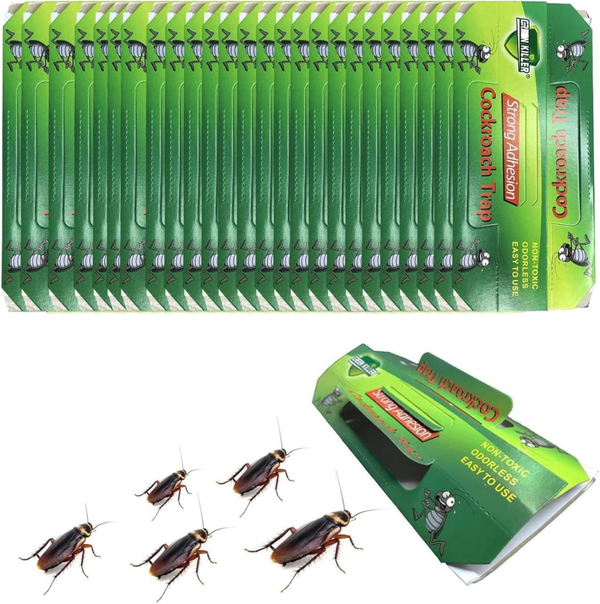 Lot de 30 pièges à cafards, pièges à cafards, pièges à cafards, pièges à insectes, pour surveiller les cafards, les cafards, les cafards, les pièges à cafards, non toxiques