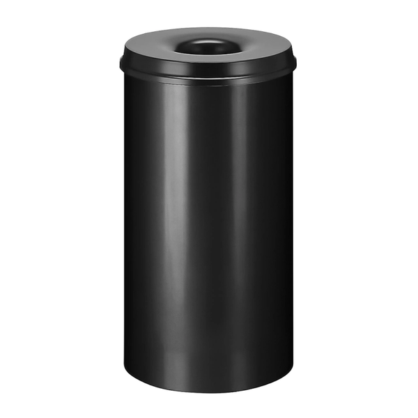 Corbeille à papier de sécurité, en acier, auto-extinguible capacité 50 l, h x Ø 625 x 335 mm