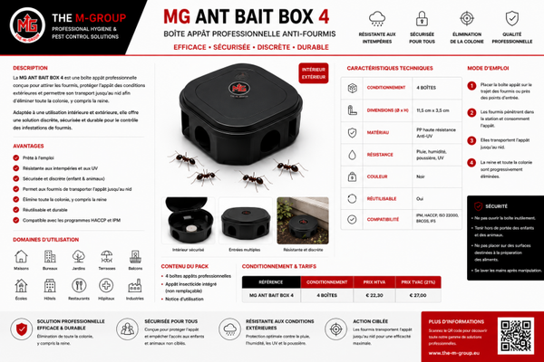 Boîte Appât Professionnelle Anti-Fourmis ANT BAIT BOX 4