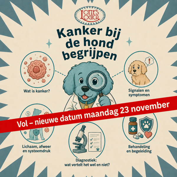 Lezing dinsdag 1 september: Kanker bij de hond VOL