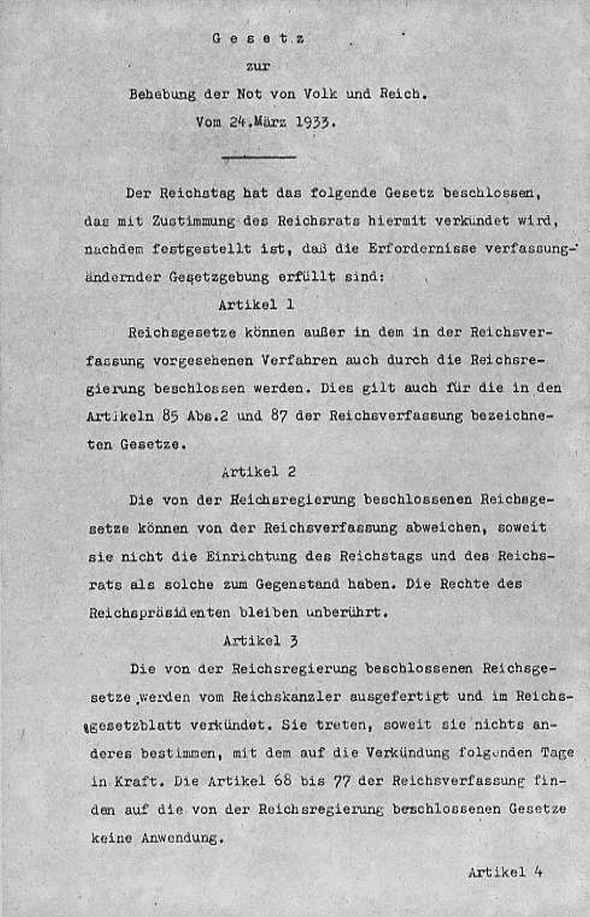 Enabling Act Example The Enabling Act / Rise of the Nazis / Interbellum 1918 - 1936 | The ...