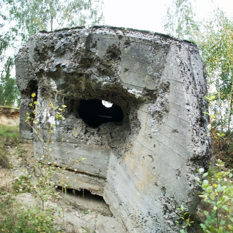Remains of the bunker on the northern slope.