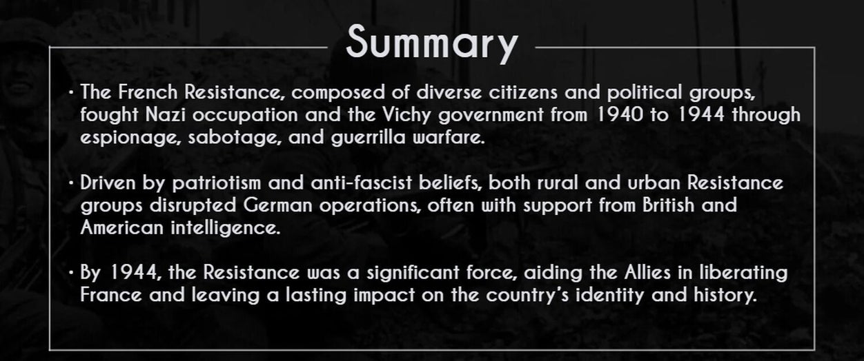 The French Resistance / France / Occupied Europe | The Second World War