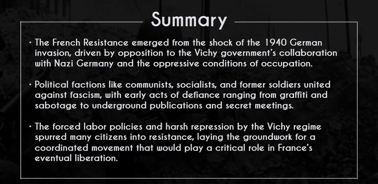 The French Resistance / France / Occupied Europe | The Second World War