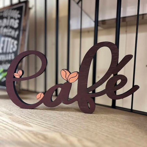 Découpe café en bois