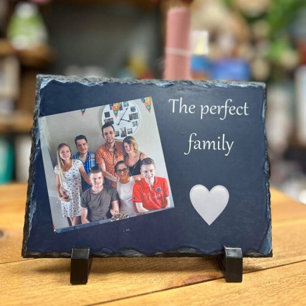 Plaque de schiste « the perfect family »