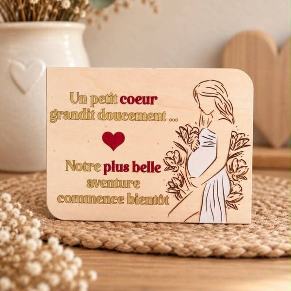 Panneau annonce grossesse 15x20cm