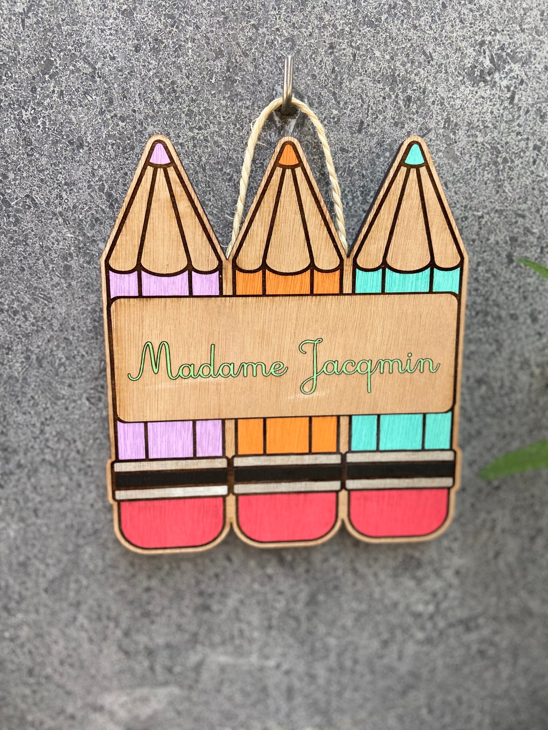 Panneau à pendre Crayons colorés