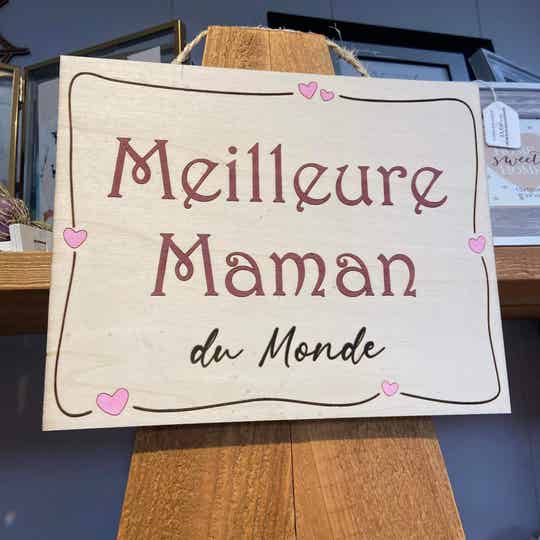 Panneau 25x20cm meilleure maman du monde