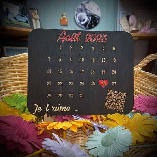 Panneau calendrier + QR code
