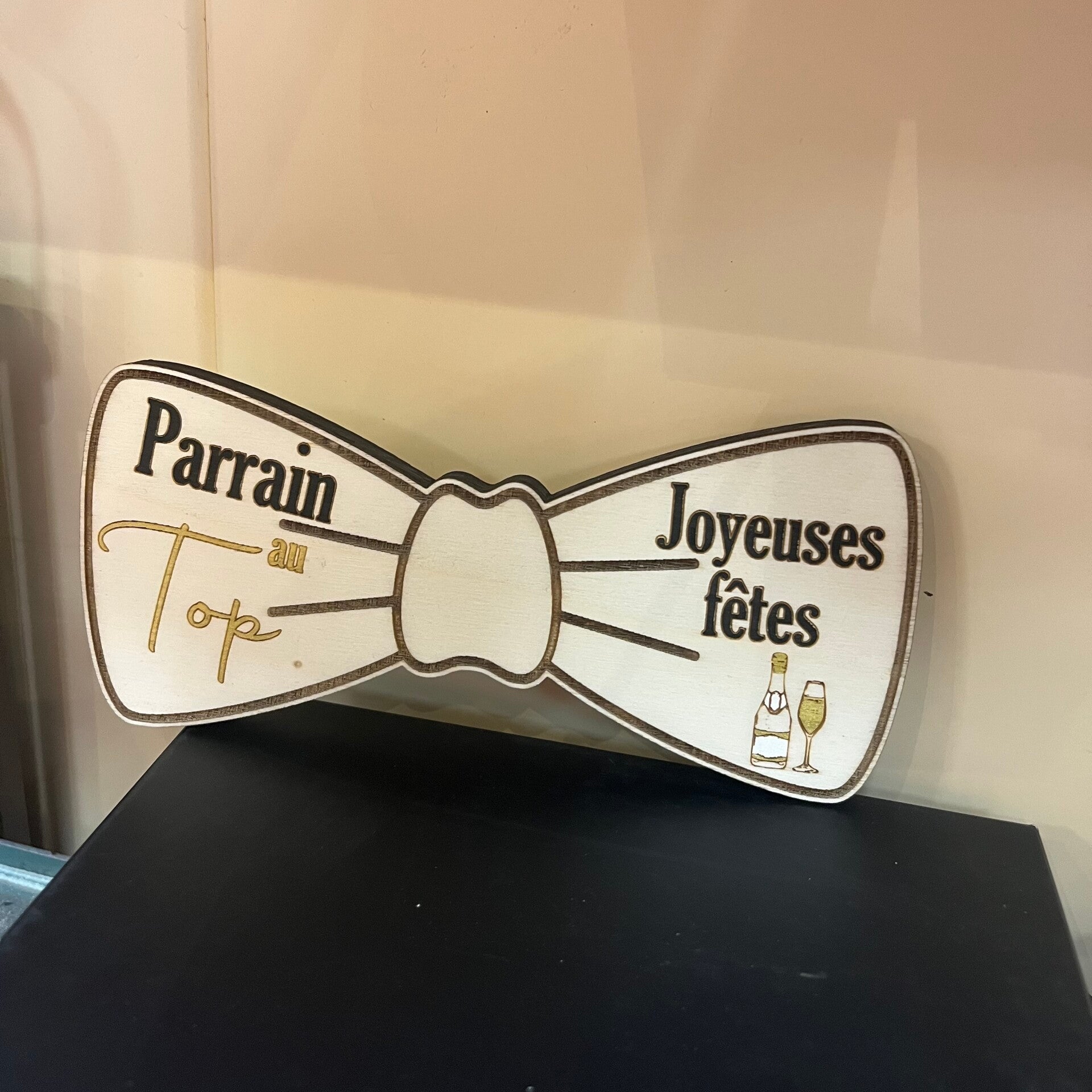 Noeud papillon personnalisé en bois