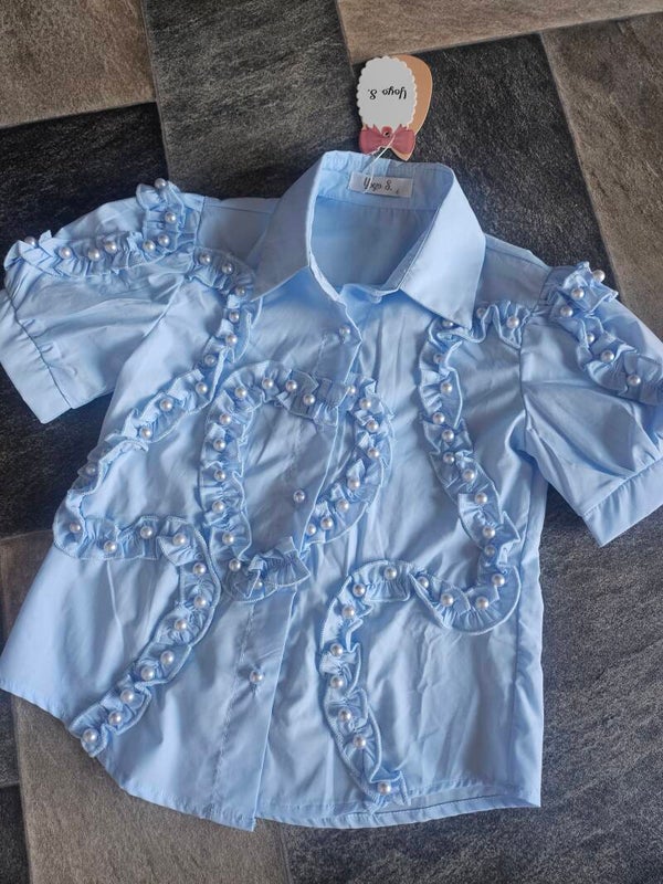 Blouse pearl blue