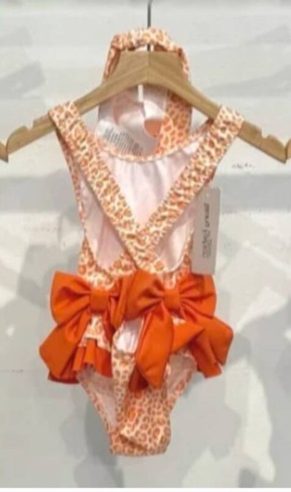Badpak + bandana leopard orange