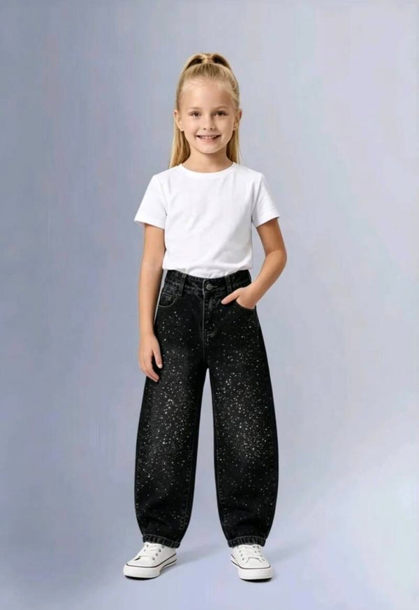 Ballon jeans diamond zwart