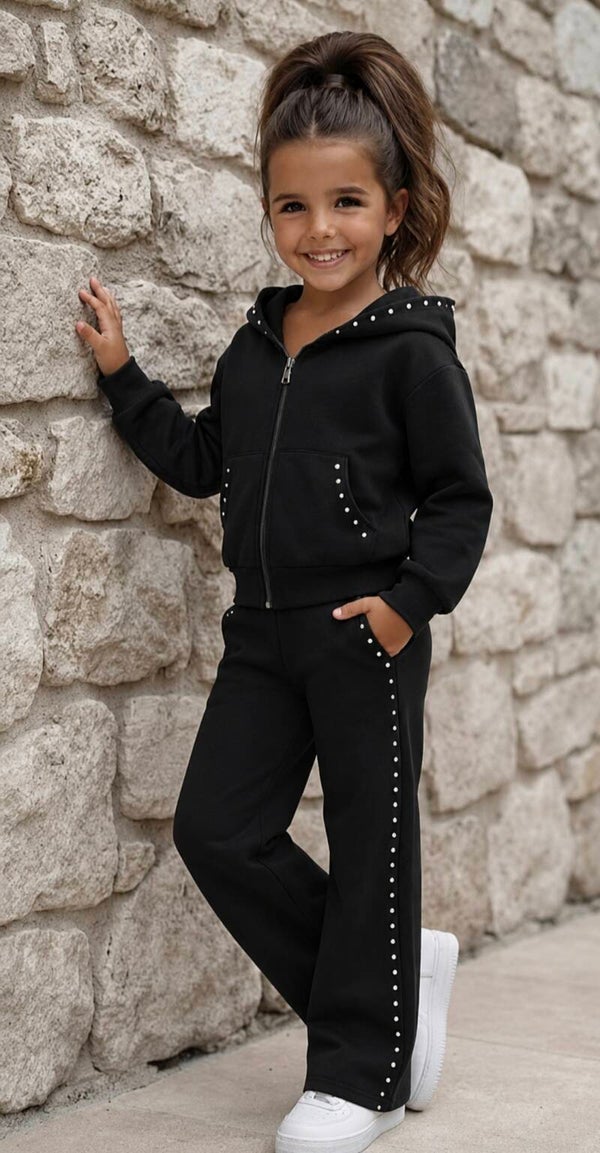 Studded jogging black