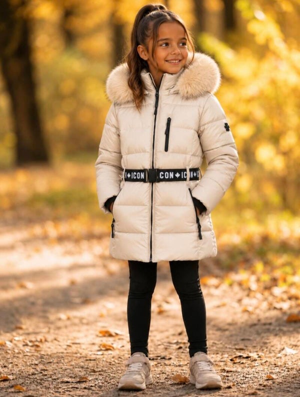 Icon winterjas beige