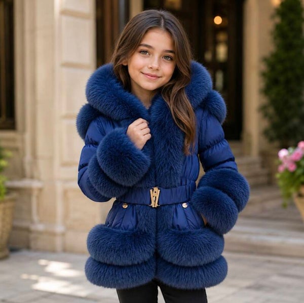 Blue fur jas (preorder verzenddatum7/8)