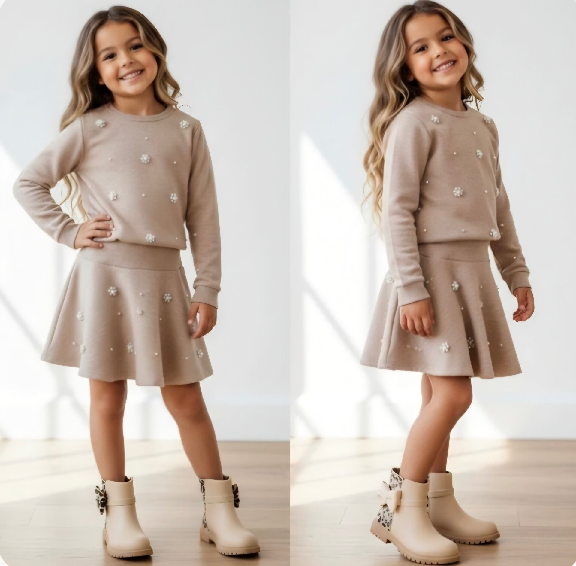 Roksetje parel taupe