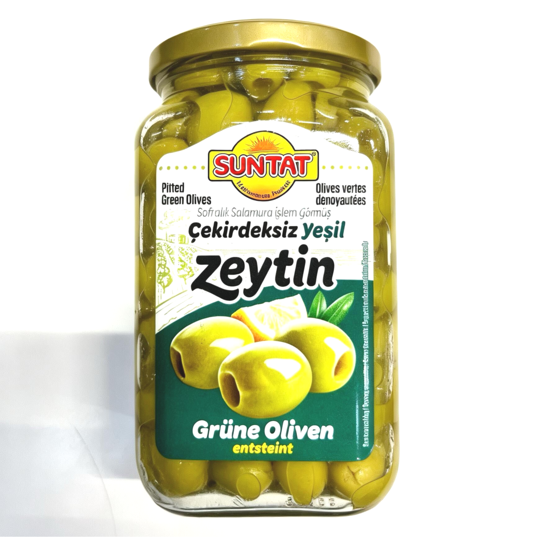 OLIVES VERTES DÉNOYAUTÉES SUNTAT 800 GR