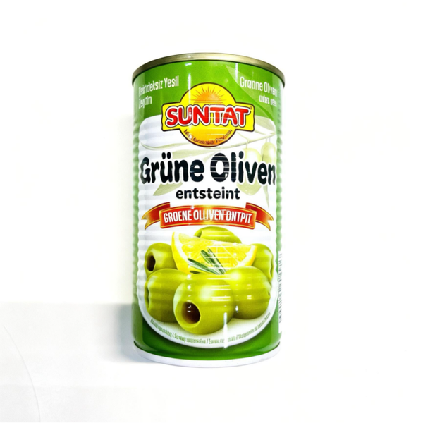 OLIVES VERTS DÉNOYAUTÉES SUNTAT 350G