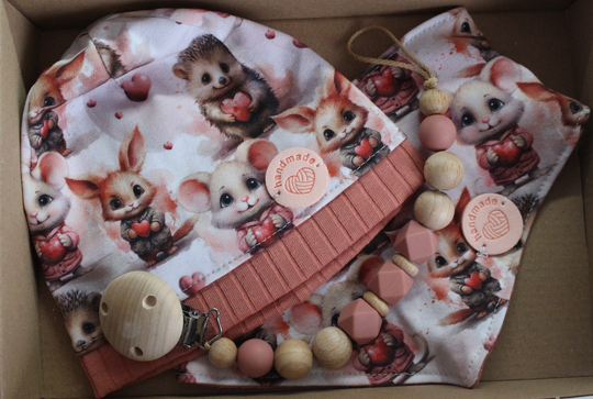 Newborn-Set "Babytiere" koralle