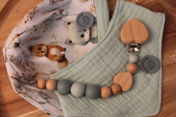 Newborn-Set mini Tierchen/hellmint