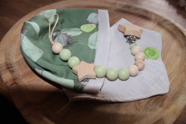 Newborn-Set "Drachen" hellgrau