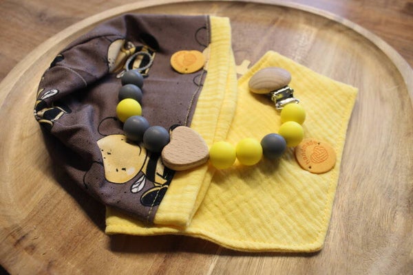 Newborn-Set Biene/gelb