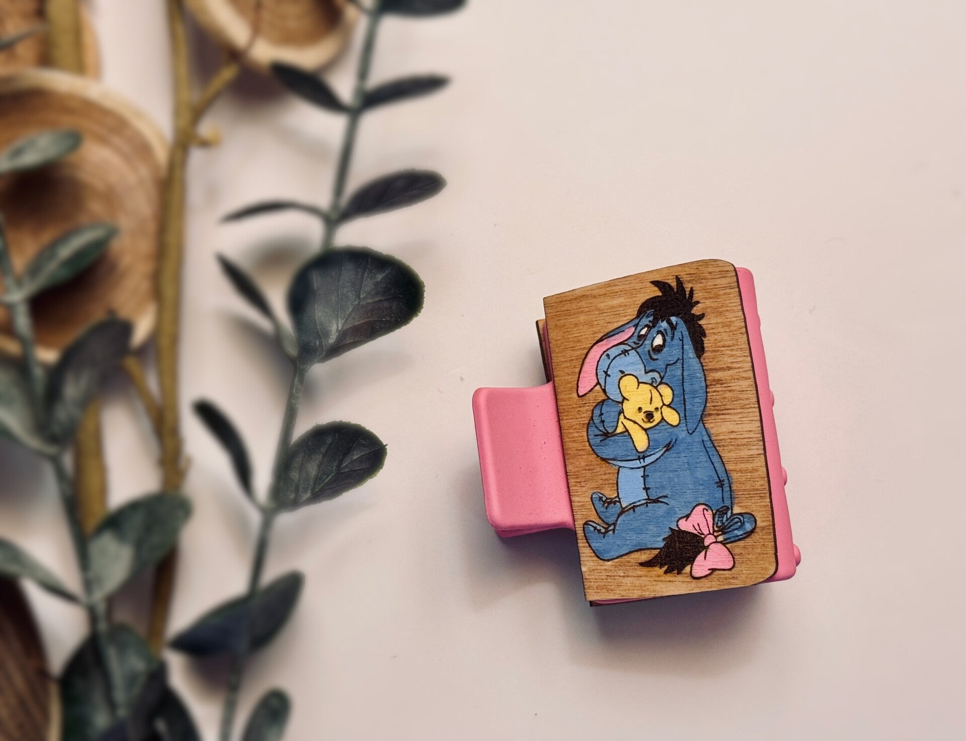 Donkey Wooden Claw Clip