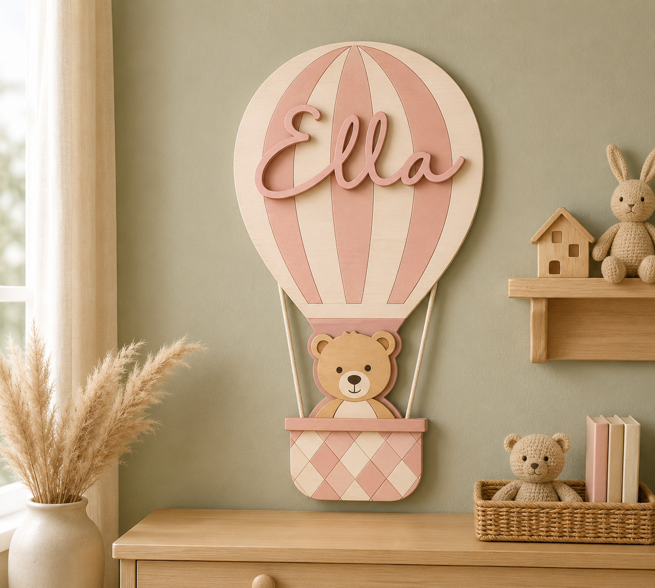 Hot Air Balloon Personalized Nursery Sign