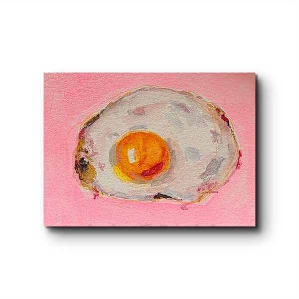 Original ACEO Watercolor Painting - egg - S2 –  2.5 x 3.5 inches (6.4 x 8.9 cm)