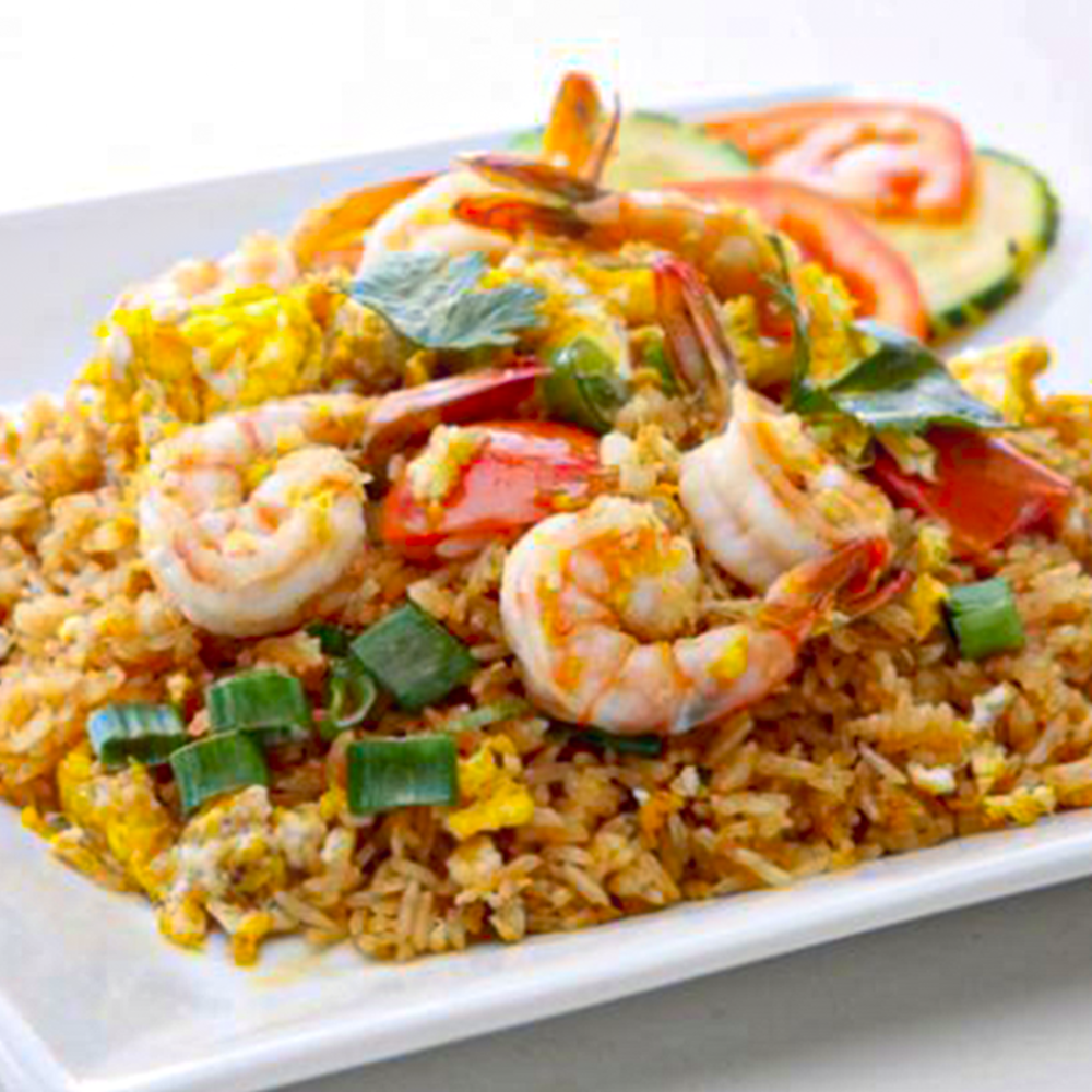 Arroz chaufa de mariscos.