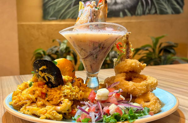 TRÍO Marino (Ceviche, chicharrón y arroz con marisco)