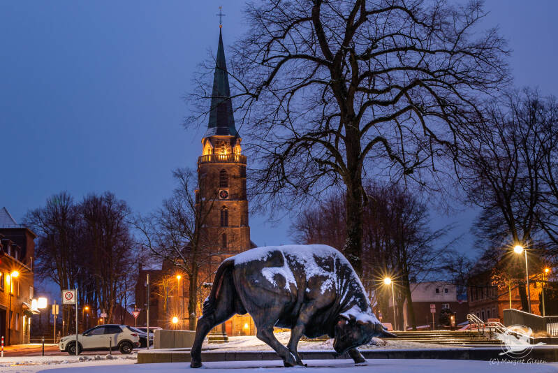 Aachen Aachen Brand St. Donatus Brander Stier Blaue Stunde