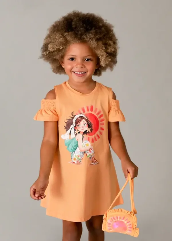 Vestito con borsa bambina