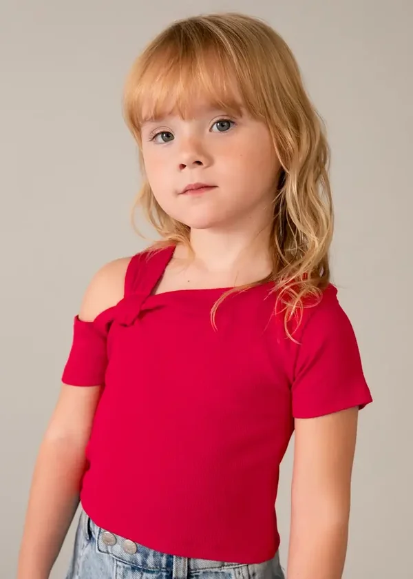 Maglietta asimmetrica bambina