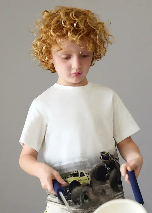 Maglietta manica corta con stampa bambino