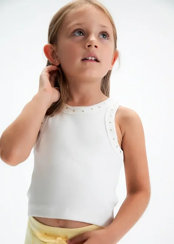 Maglietta modello canottiera bambina